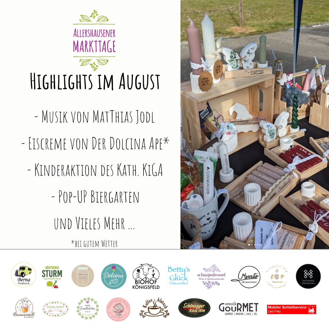 August Markt Highlights